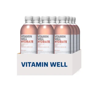 Vitamin Well, Hydrate Rababer/Jordbær 12x500 ml.