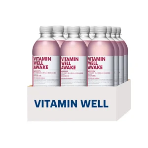 Vitamin Well, Awake Hindbær 12x500 ml.