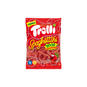 Trolli Spaghetti Sour Strawberry 30x100 gr. (VEGAN)