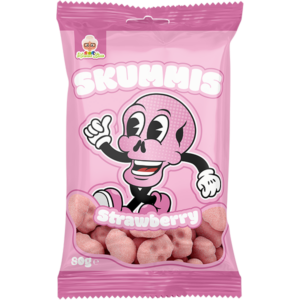 Skummis Skalle Strawberry 18x80 gr.