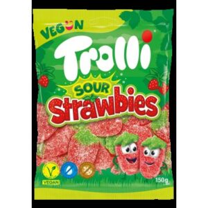 Trolli Sour Strawbies 21x150 gr. (VEGAN)