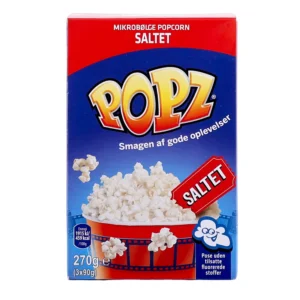 Popz Saltet, Mikrobølge Popcorn 6x270 gr.(3x90gr.)