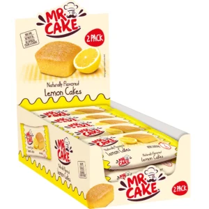 Mr. Brownie Display, Lemon Cakes Indp. 25x50 gr. (2x25 gr.) (FORVENTET LAGER UGE 45)